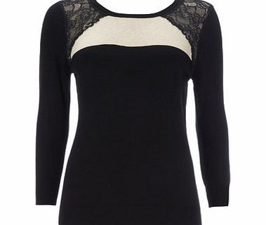 Bhs Lace Detail Top, stone 12030702730