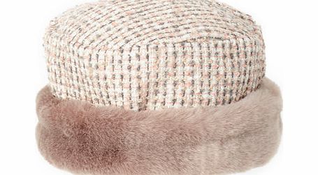 Bhs Ladies Pink Pretty Tweed Hat, grey 6609760870