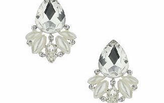 Bhs Large Navette Stud Earrings, crystal 12178800240
