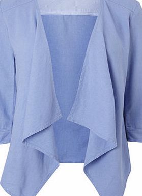 Bhs Lavender Linen Blend Waterfall Jacket, lavender