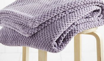 Bhs Lavender Waffle Fleece Throw, lavender 1861778815