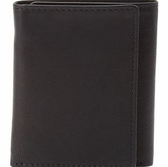 Leather Trifold Wallet, Black BR63K43ABLK