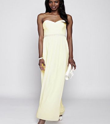 Bhs Lemon Alana Bridesmaid Dress, pale yellow