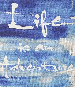 Bhs Life is an Adventure Linen Print Canvas