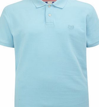 Bhs Light Blue Cotton Pique Polo Shirt, Blue