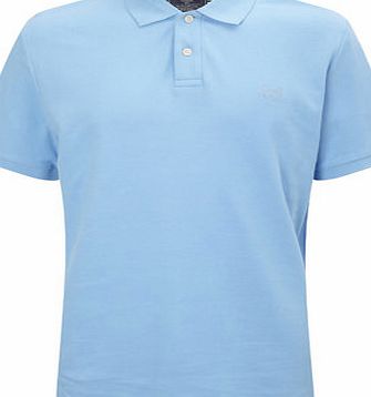 Bhs Light Blue Plain Pique Polo Shirt, Blue