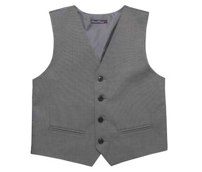 Light grey checked waistcoat