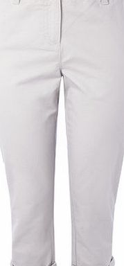 Bhs Light Grey Cotton Twill Crop Chino, light grey