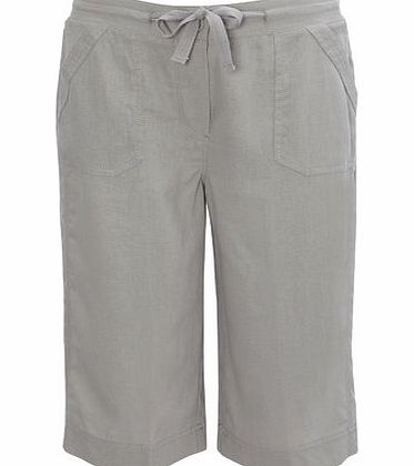 Bhs Light Grey Linen Blend Shorts, light grey