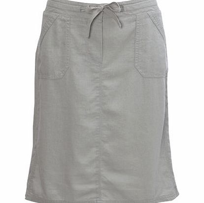 Bhs Light Grey Linen Blend Skirt, light grey