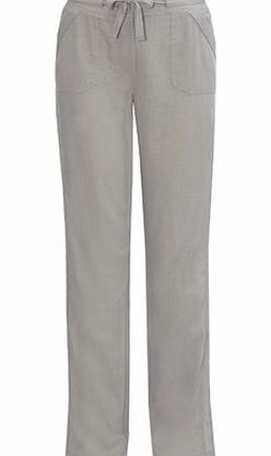 Bhs Light Grey Linen Blend Trouser, light grey