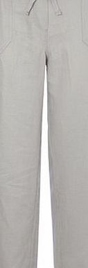 Bhs Light Grey Petite Linen Blend Trouser, light