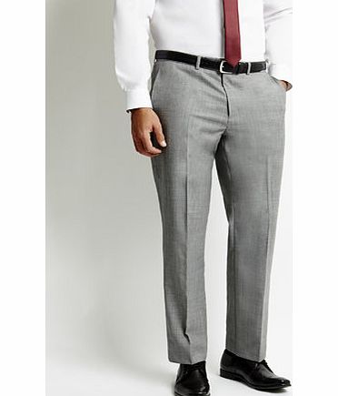 Bhs Light Grey Slim Fit with Wool Suit Trousers,