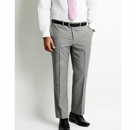 Bhs Light Grey Tailored Fit Suit Trousers, Grey
