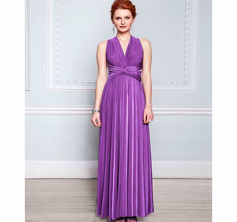Light Purple Long Twist  Wrap Dress, light