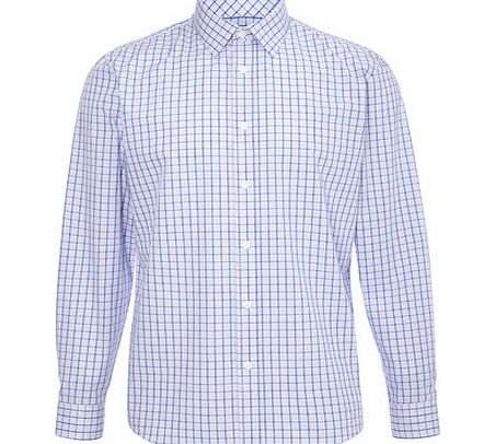 Bhs Lilac Blue Check Tailored Shirt, Purple