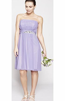 Bhs Lilac Daisy Short Bridesmaid Dress, lilac