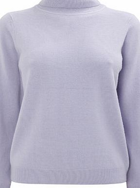 Bhs Lilac Marl Supersoft Roll Neck Jumper, lilac