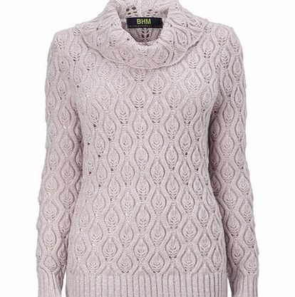 Bhs Lilac Pointelle Cowl Jumper, lilac 588441499
