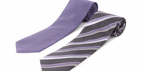 Bhs Lilac Twin Pack Ties, Purple BR66D50EPUR