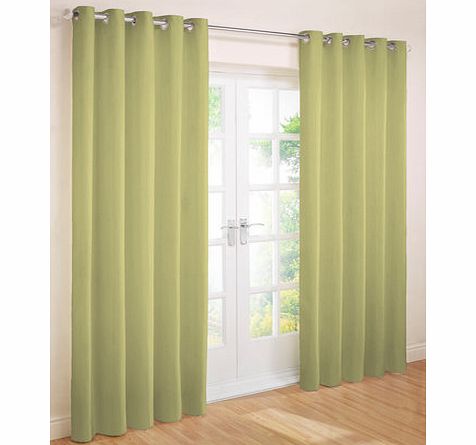 Bhs Lime Essentials plain Panama eyelet curtain,