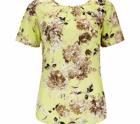 Bhs Lime Green Floral T-Shirt, lime 12026206253