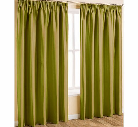 Lime plain faux silk blackout/thermal pencil