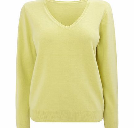 Bhs Lime Supersoft V Neck Jumper, lime 586001367