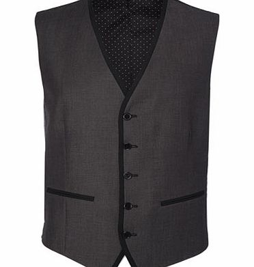 Limehaus Black Design Waistcoat, Black BR64B09EBLK