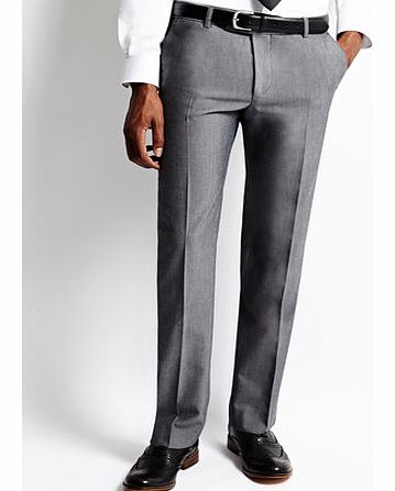 Bhs Limehaus Grey Two Tone Suit Trousers, Grey
