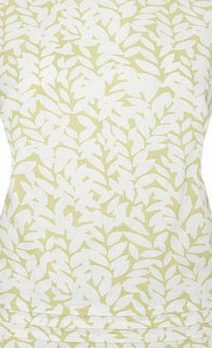 Bhs Linen Leaf Shell Top, lime 365966253