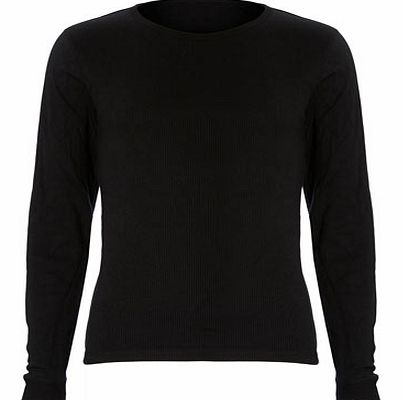 Long Sleeve Black Thermal Top, Black BR60M05DBLK