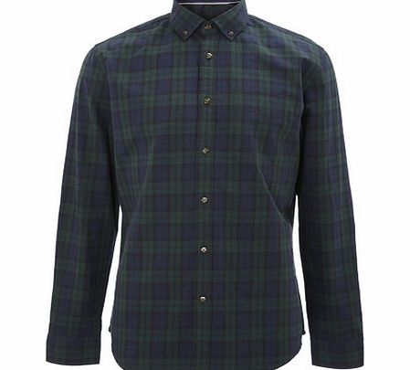 Bhs Long Sleeve Check Shirt, Green BR51C19FGRN