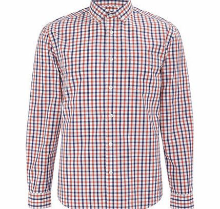 Bhs Long Sleeve Check Shirt, Red BR51A01GRED