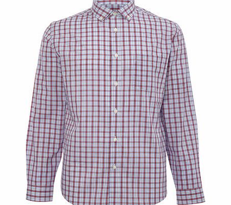 Bhs Long Sleeve Check Shirt, Red BR51V06GRED