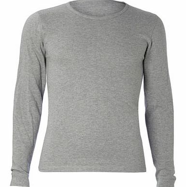 Long Sleeve Grey Thermal Top, Grey BR60M08DGRY