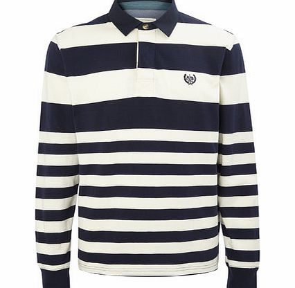 Bhs Long Sleeve Striped Rugby Top, Blue BR54P09FNVY