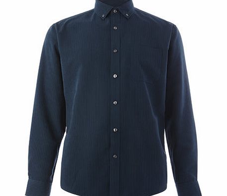 Bhs Long Sleeve Striped Shirt, Teal BR51S23FTEA