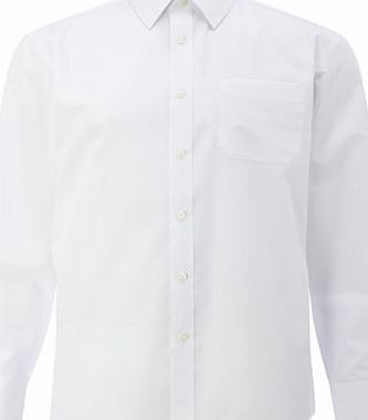 Bhs Long Sleeve White Point Collar Shirt, White
