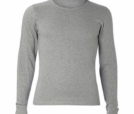 Bhs Long Sleeved Grey Thermal Top, Grey BR60M08DGRY