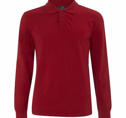 Bhs Long Sleeved Red Polo Shirt, Red BR54P05GRED