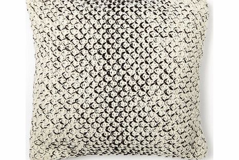 Bhs Luxe Ombre Knitted Cushion, black/white 1861972786
