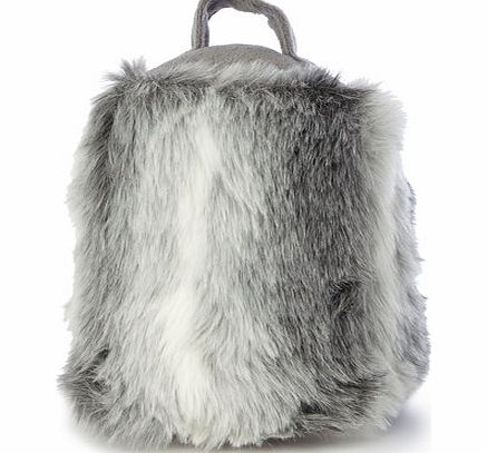 Bhs Luxury Grey Polar Faux Fur Door Stop, grey