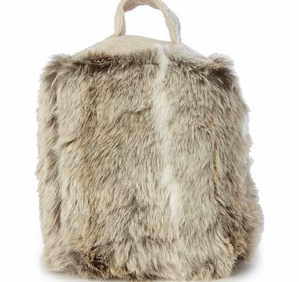 Bhs Luxury Natural Arctic Faux Fur Door Stop,