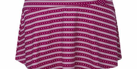 Bhs Magenta And White Great Value Spot Stripe Print