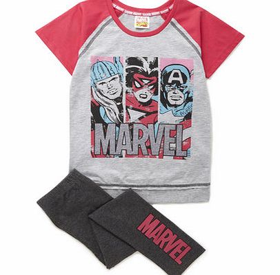 Bhs Marvel Superhero Girls Pyjamas, multi pink