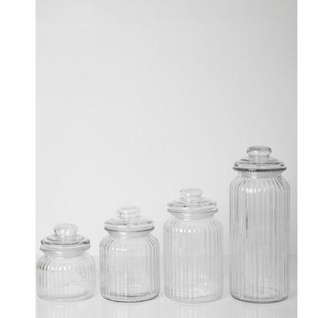 Bhs Maxwell Williams Candy jars 4 piece set, clear