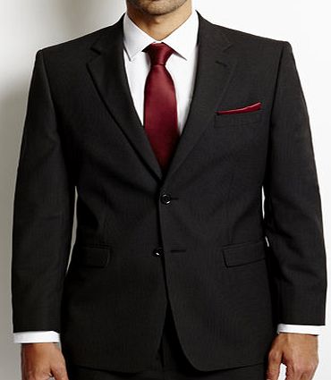 Bhs Mens Black Great Value Stripe Regular Fit Suit