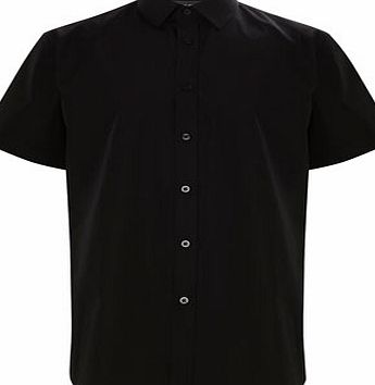 Bhs Mens Black Point Collar Shirt, Black BR66S05ABLK