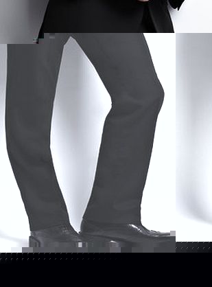Bhs Mens Black Regular Fit Suit Trouser, Black